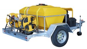 Trailerised Petrol Powered YR PRO Water Blaster 3600 psi 500 Litre Tank